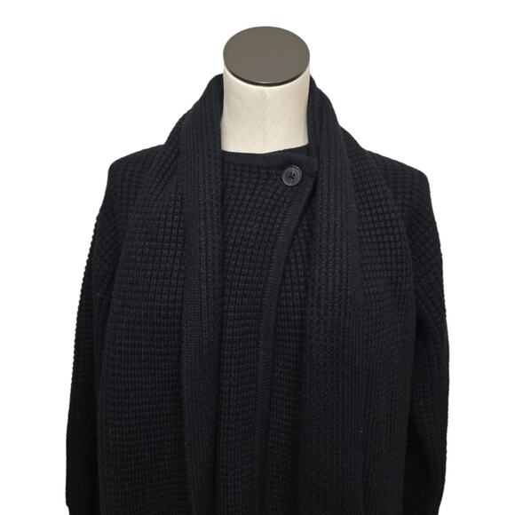 NWT‎ Madewell Black Combo Knit Cardigan Jacket Merino with Scarf Size XXS NT607 - Picture 9 of 11